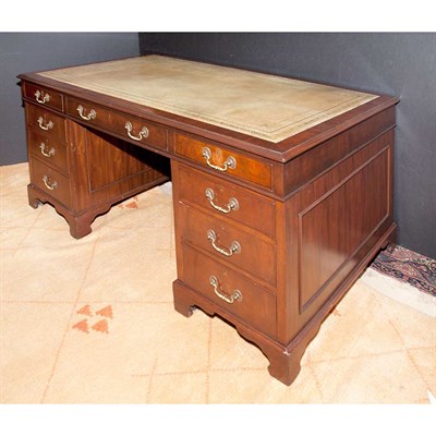 Lot 165 - George III Style Mahogany Partner's Desk...