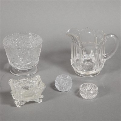 Lot 285 - Group of Pressed Glass Table Articles...