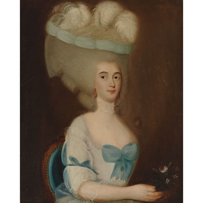 Lot 48 - French School 18th Century Portrait of a Lady...