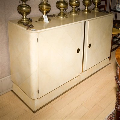 Lot 304 - Art Deco Style Faux Shagreen Cabinet Height 36...