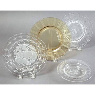 Lot 320 - Group of Glass Dessert Plates Approximately...