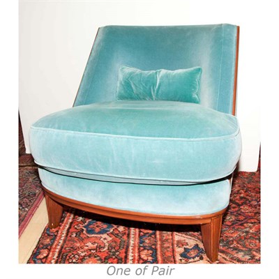 Lot 322 - Pair of Upholstered Club Chairs