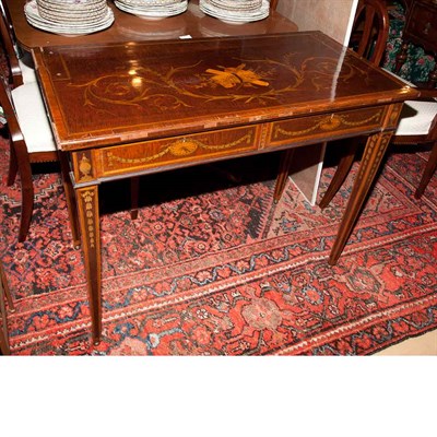 Lot 333 - Pair of George III Style Inlaid Mahogany...