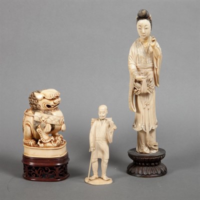Lot 346 - Group of Asian Ivory and Bone Articles...