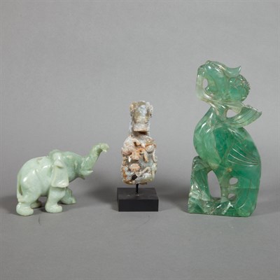 Lot 347 - Group of Asian Hardstone Articles...