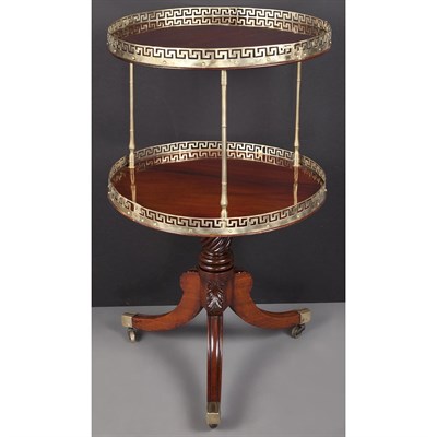 Lot 471 - Regency Style Brass Bound Mahogany Two-Tier...