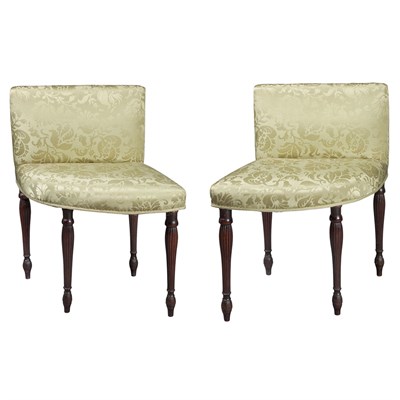 Lot 462 - Pair of George III Mahogany Corner Seats Circa...