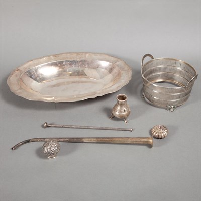 Lot 356 - Group of Silver and Silver Plated Table...