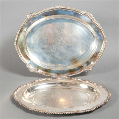 Lot 365 - Group of Six Silver Plated Meat Platters...