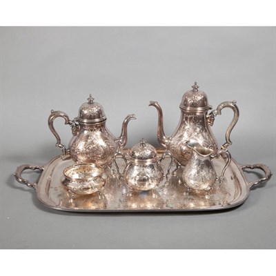 Lot 366 - International Silver Plated Six-Piece Tea and...