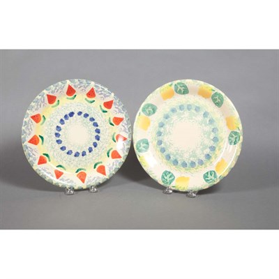 Lot 404 - Set of Twenty Pottery Fruit Plates