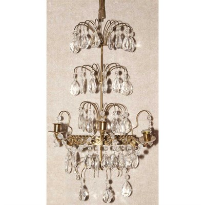 Lot 409 - Pair of Regency Style Three-Light Scones...