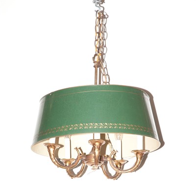 Lot 438 - Regency Style Gilt Metal Six-Light Chandelier...