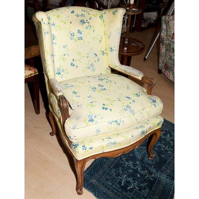Lot 439 - Georgian Style Stained Wood Armchair