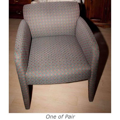 Lot 441 - Pair of Upholstered Club Chairs