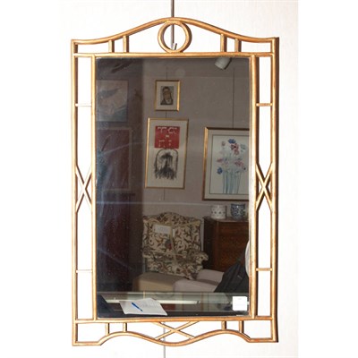 Lot 443 - Gilt-Metal Mirror Height 38 inches, width 23...
