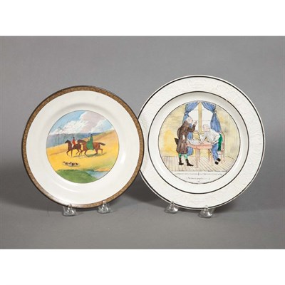 Lot 476 - Group of Transfer Decorated Ceramic Plates...