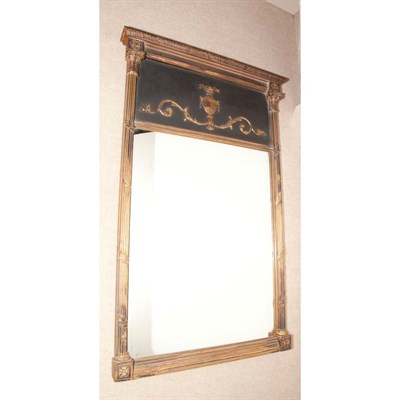 Lot 518 - Neoclassical Style Black Painted and Gilt-Wood...