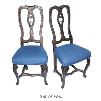 Lot 184 - Set of Four Queen Anne Style Chinoiserie...