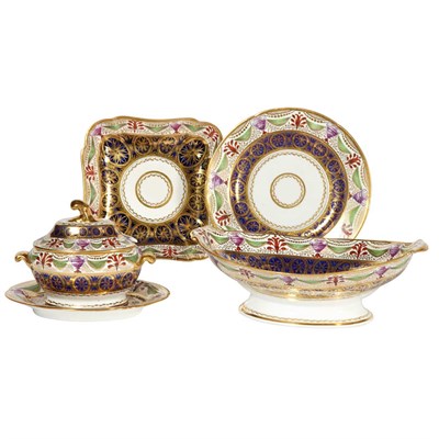 Lot 405 - English Porcelain Dessert Service Early 19th...