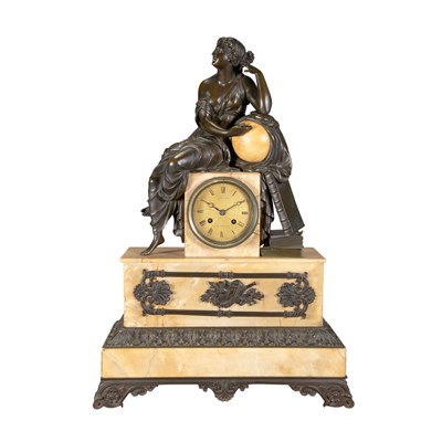 Lot 563 - Neoclassical Style Bronze and Marble Figural...