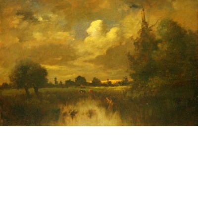 Lot 41 - Jules Dupre French, 1811-1889 Landscape with...