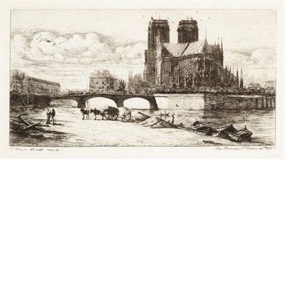 Lot 72 - Charles Meryon L'ABSIDE DE NOTRE DAME (D./W....