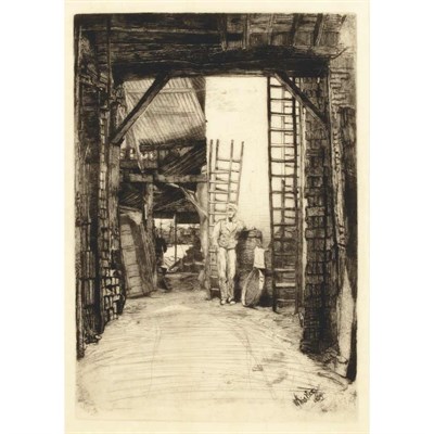 Lot 173 - James Abbott McNeill Whistler THE LIME BURNER...