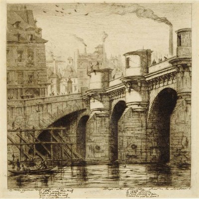 Lot 70 - Charles Meryon LE PONT NEUF (D./W. 33) Etching...