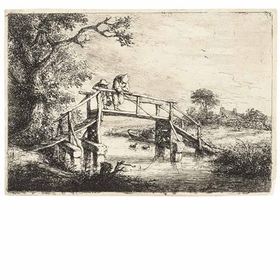 Lot 90 - Adriaen van Ostade (1610-1685) THE ANGLERS...