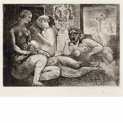 Lot 95 - Pablo Picasso FOUR MODELS AND A SCULPTED HEAD...