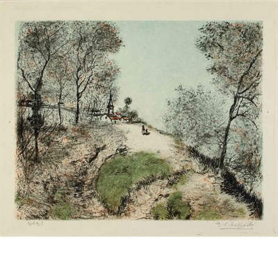 Lot 111 - Jean-Francois Raffaelli (1850-1924) LA ROUTE...