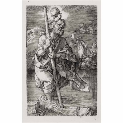 Lot 44 - Albrecht Durer ST. CHRISTOPHER FACING TO THE...