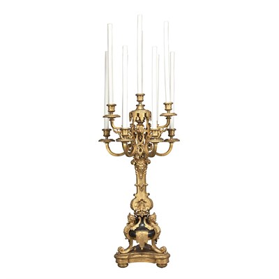 Lot 564 - Louis XIV Style Gilt and Patinated-Bronze...