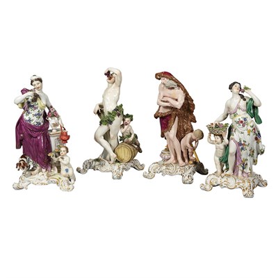 Lot 225 - Assembled Set of Meissen Porcelain Figures...