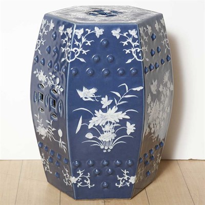 Lot 565 - Chinese Blue and White Glazed Porcelain Garden...