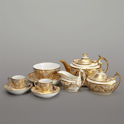 Lot 220 - English Porcelain Tea Service 19th Century...