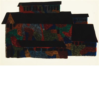 Lot 121 - Ben Shahn MINE BUILDING (P. 22) Hand-colored...