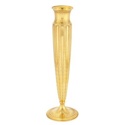 Lot 283 - Tiffany & Co. Makers 20 Kt. Yellow Gold Bud Vase