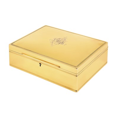 Lot 336 - Antique Gold Jewelry Box, Tiffany & Co.
