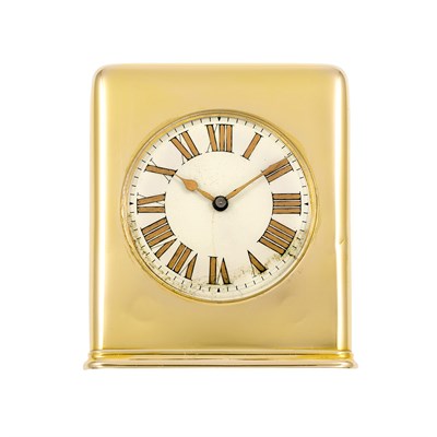 Lot 335 - Antique Gold Dressing Table Clock, Tiffany & Co.