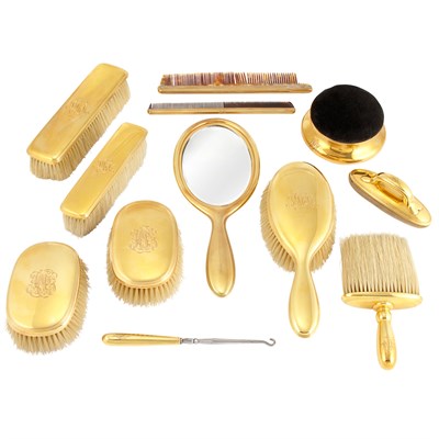 Lot 287 - Tiffany & Co. Makers 18 Kt. Yellow Gold Lady's Dresser Set