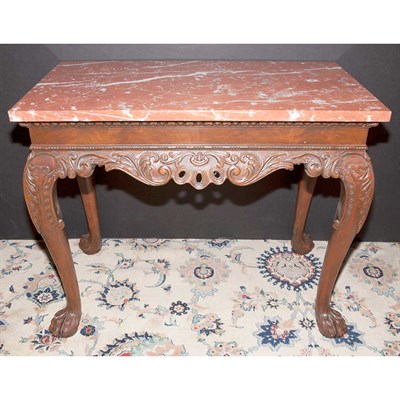 Lot 624 - Irish George II Style Marble Top Mahogany...