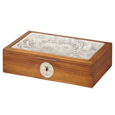 Lot 449 - R. Lalique Molded Glass and Palissandre...