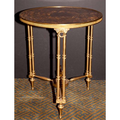 Lot 648 - Neoclassical Style Gilt-Metal Occasional Table...