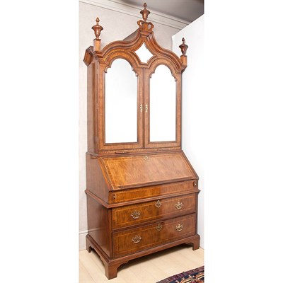 Lot 243 - George II Style Inlaid Mahogany Secretary...