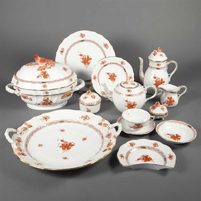 Lot 257 - Herend Hand Painted Porcelain Dinner Service...