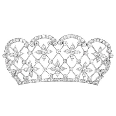 Lot 186 - Belle Epoque Platinum, Gold and Diamond Brooch