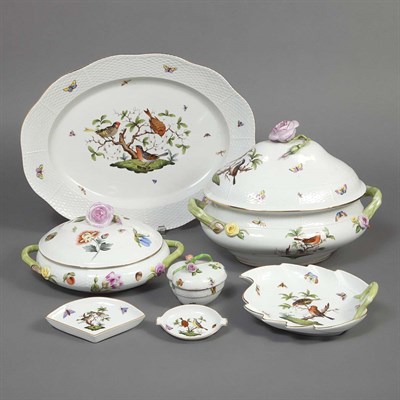 Lot 258 - Group of Herend Porcelain Table Articles In...