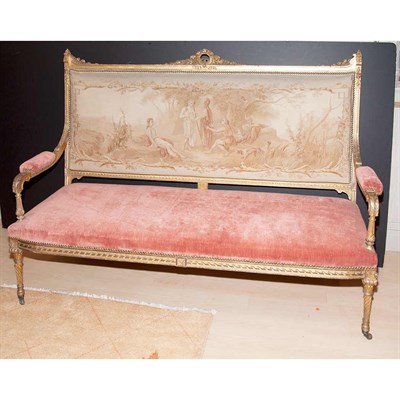 Lot 147 - Italian Rococo Style Gilt-Wood Bench Length 70...